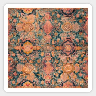 Mystical Tapestry: Vintage Indian Rug Reverie Sticker